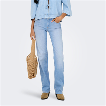 ONLY BLUSH MID STRAIGHT LIGHT BLUE DENIM - 15365460